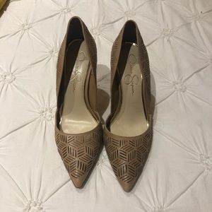 Jessica Simpson nude shoes